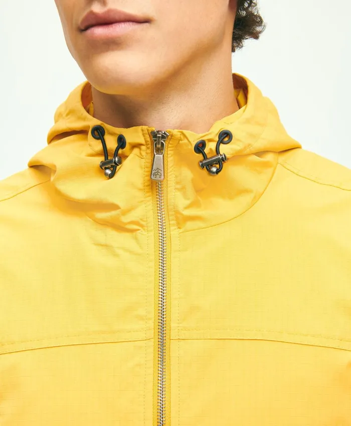 Coats andamp Jackets Men Brooks Brothers Nylon Windbreaker Yellow