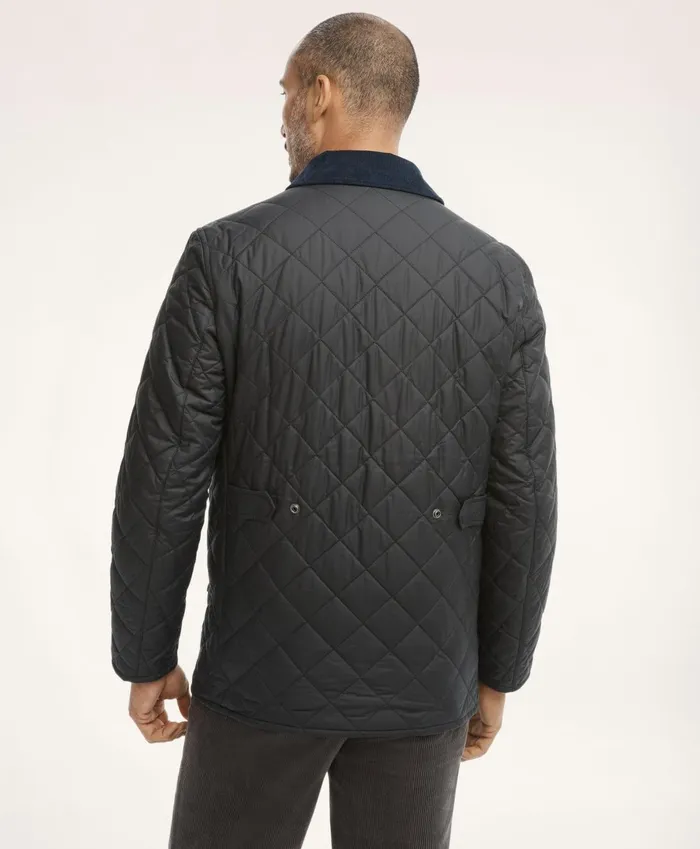 Coats andamp Jackets Men Brooks Brothers Paddock Diamond Quilted Coat Black