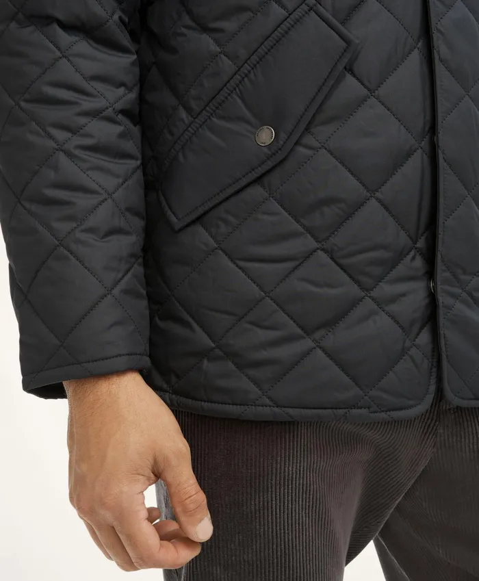 Coats andamp Jackets Men Brooks Brothers Paddock Diamond Quilted Coat Black