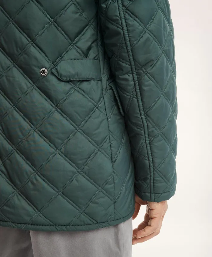 Coats andamp Jackets Men Brooks Brothers Paddock Diamond Quilted Coat Green