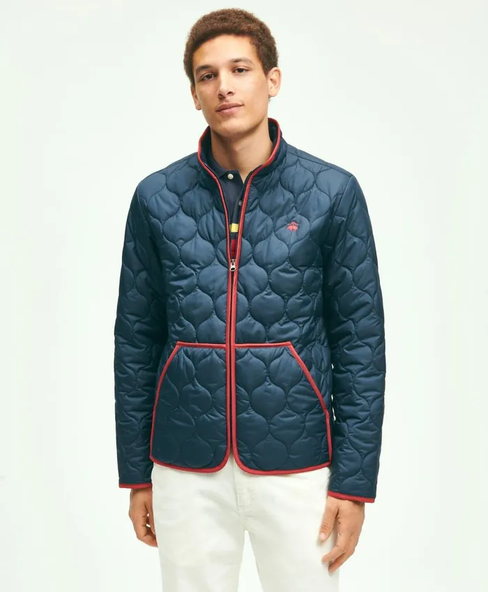 Coats andamp Jackets Men Brooks Brothers Quilted Liner Jacket Navy