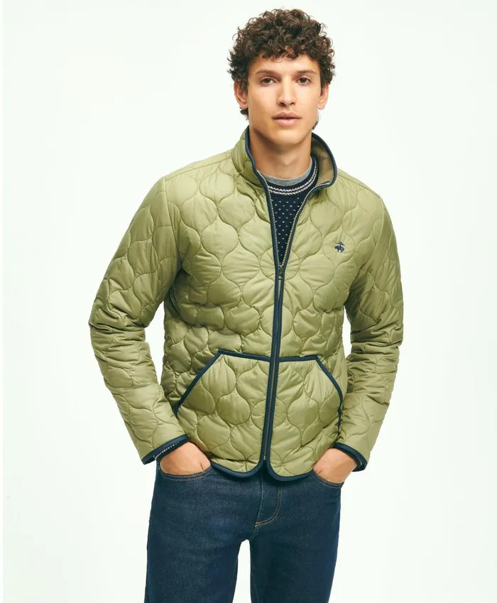 Coats andamp Jackets Men Brooks Brothers Quilted Liner Jacket Olive