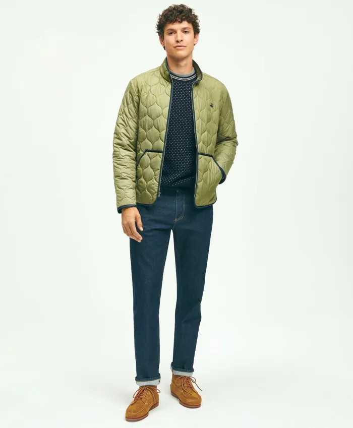 Coats andamp Jackets Men Brooks Brothers Quilted Liner Jacket Olive