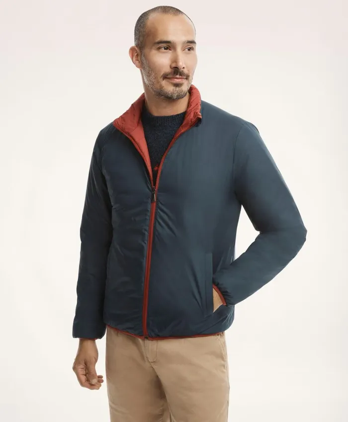 Coats andamp Jackets Men Brooks Brothers Reversible Down Puffer Jacket Red