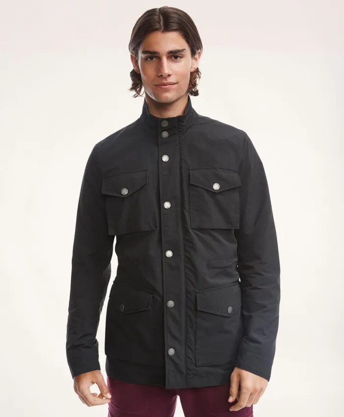 Coats andamp Jackets Men Brooks Brothers Safari Jacket In WaterRepellent Ripstop Black