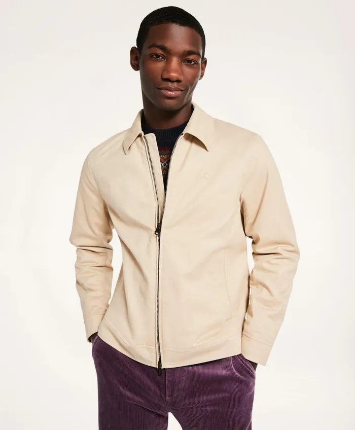 Coats andamp Jackets Men Brooks Brothers Stretch Cotton Twill Bomber Jacket Beige Coats andamp Jackets Men Brooks Brothers Stretch Cotton Twill Bomber Jacket Beige