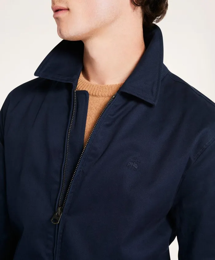 Coats andamp Jackets Men Brooks Brothers Stretch Cotton Twill Bomber Jacket Navy