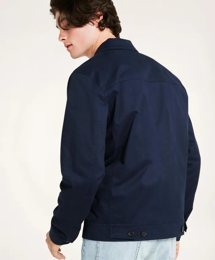 Coats andamp Jackets Men Brooks Brothers Stretch Cotton Twill Bomber Jacket Navy