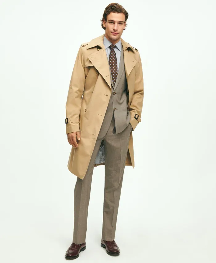 Coats andamp Jackets Men Brooks Brothers Supima Cotton Thermore Fill Trench Coat Khaki Coats andamp Jackets Men Brooks Brothers Supima Cotton Thermore Fill Trench Coat Khaki
