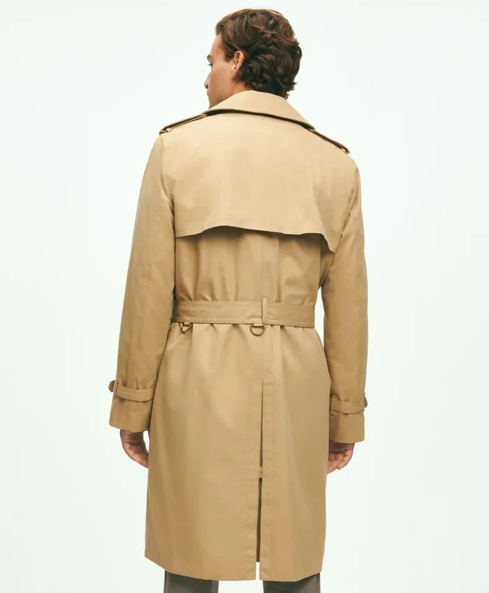 Coats andamp Jackets Men Brooks Brothers Supima Cotton Thermore Fill Trench Coat Khaki