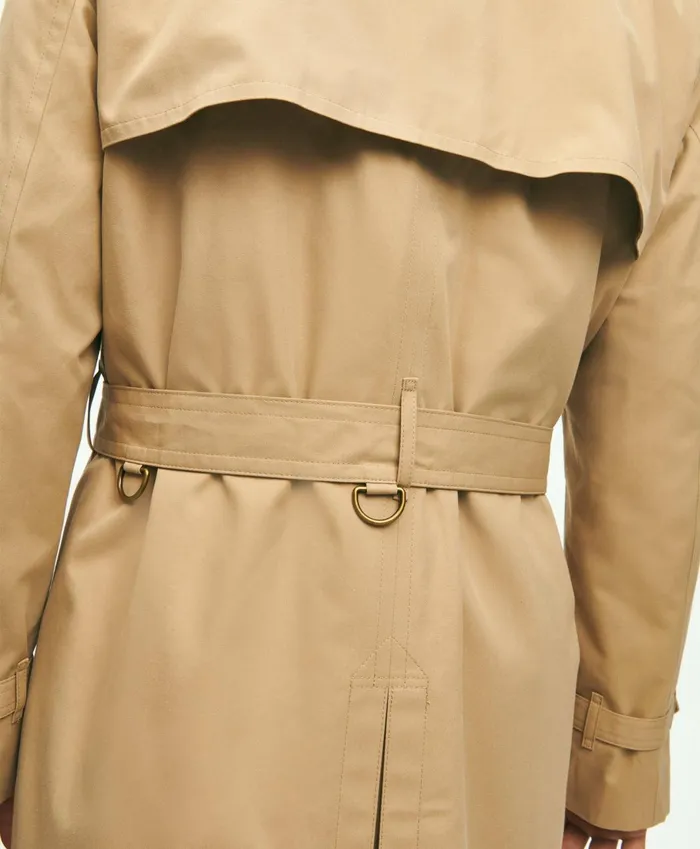 Coats andamp Jackets Men Brooks Brothers Supima Cotton Thermore Fill Trench Coat Khaki