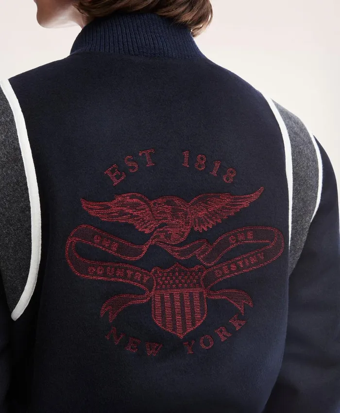 Coats andamp Jackets Men Brooks Brothers Varsity Jacket Navy
