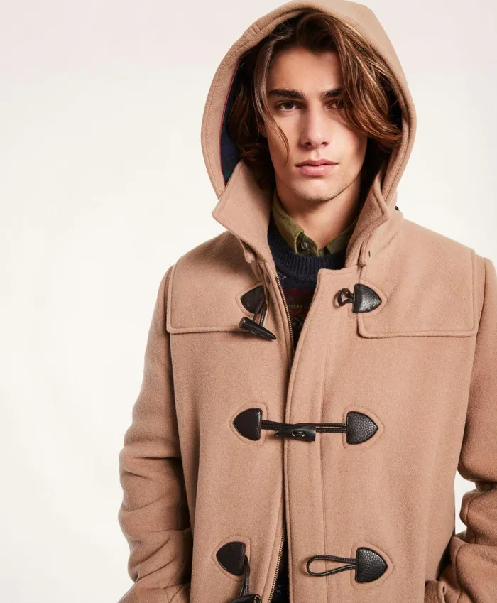 Coats andamp Jackets Men Brooks Brothers Wool Duffle Coat Beige