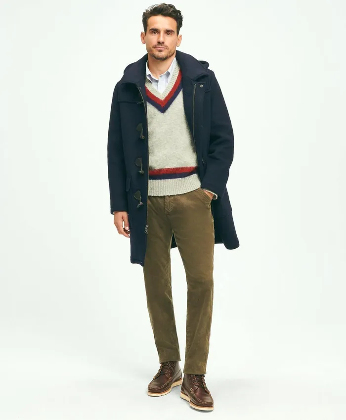 Coats andamp Jackets Men Brooks Brothers Wool Duffle Coat Navy