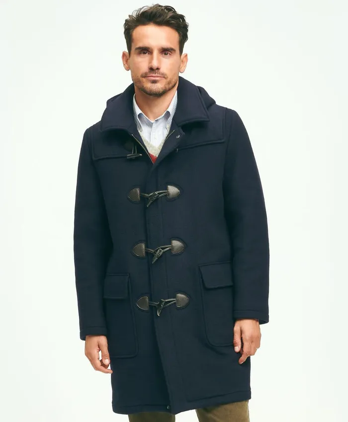 Coats andamp Jackets Men Brooks Brothers Wool Duffle Coat Navy