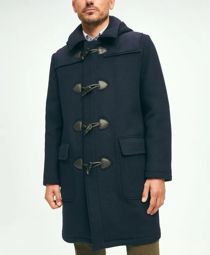 Coats andamp Jackets Men Brooks Brothers Wool Duffle Coat Navy
