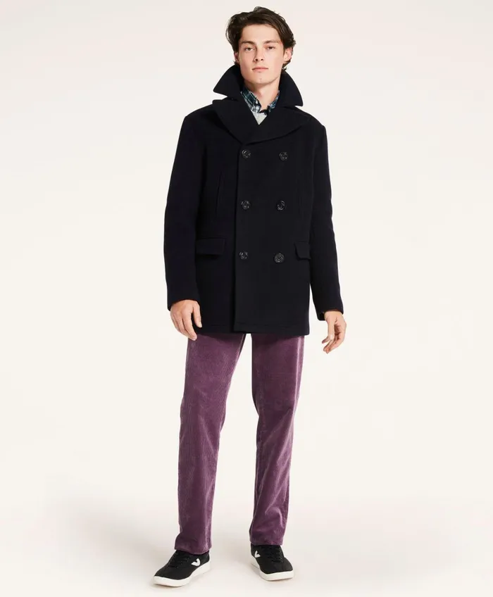 Coats andamp Jackets Men Brooks Brothers Wool Peacoat Navy