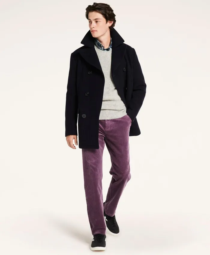Coats andamp Jackets Men Brooks Brothers Wool Peacoat Navy