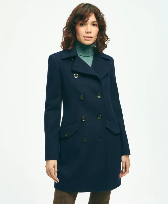 Coats andamp Jackets Women Brooks Brothers Brushed Wool DoubleBreasted Coat Navy Coats andamp Jackets Women Brooks Brothers Brushed Wool DoubleBreasted Coat Navy