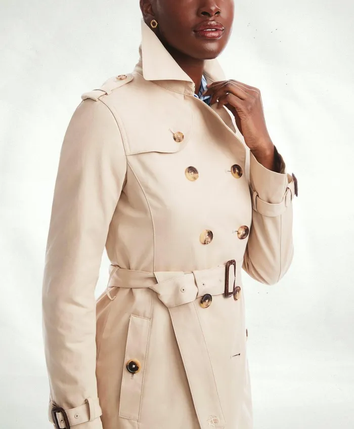 Coats andamp Jackets Women Brooks Brothers Cotton Trench Coat Khaki