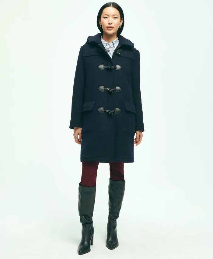 Coats andamp Jackets Women Brooks Brothers Wool Twill Hooded Toggle Coat Navy Coats andamp Jackets Women Brooks Brothers Wool Twill Hooded Toggle Coat Navy