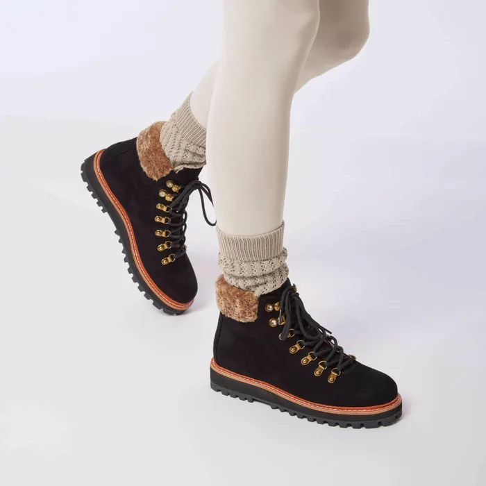 Coccinelle Boots And Ankle Boots Hyle Astrakan Noirtaupe 8211 Women