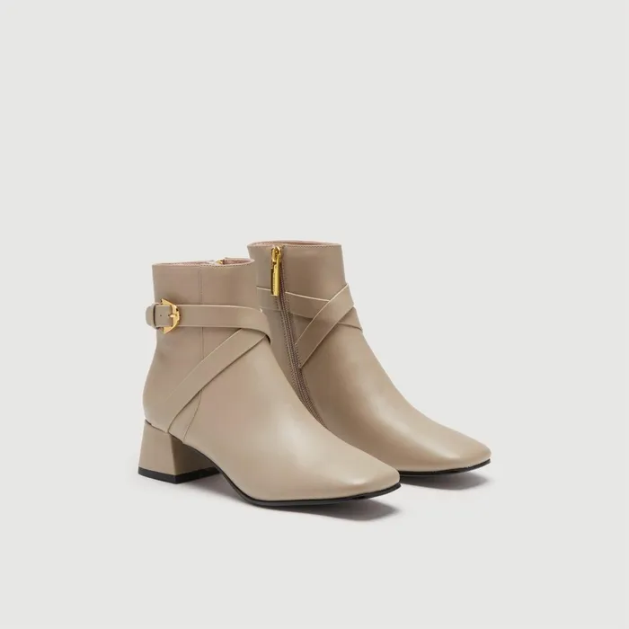 Coccinelle Boots And Ankle Boots Magalu Smooth Taupe 8211 Women