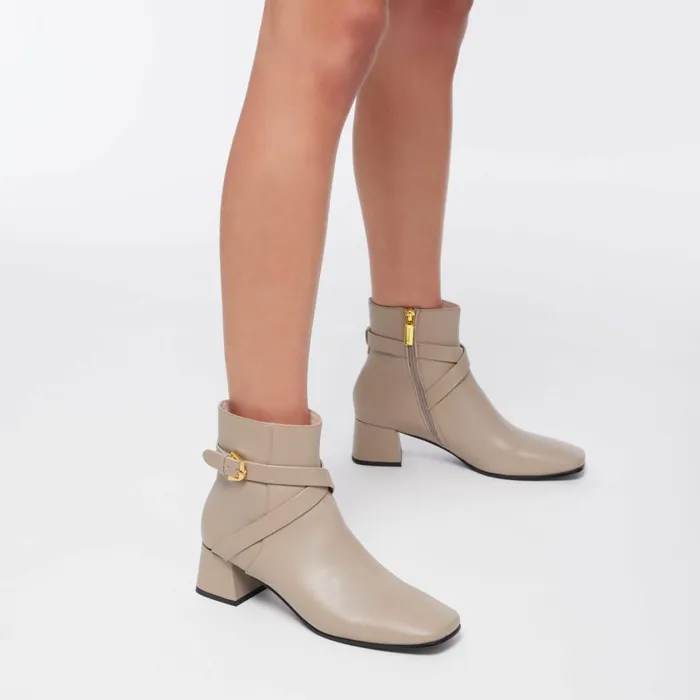 Coccinelle Boots And Ankle Boots Magalu Smooth Taupe 8211 Women