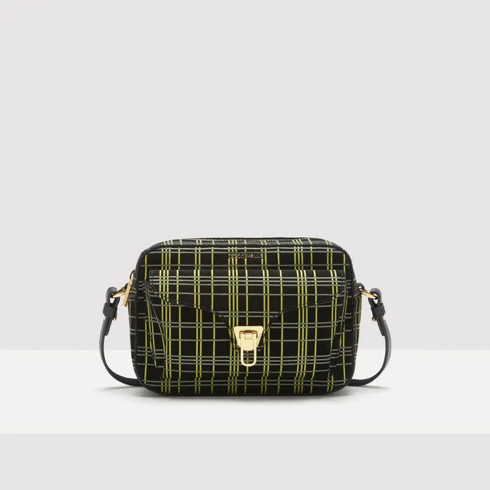 Coccinelle Crossbody Bags Beat Suede Tartan Print Small Multi Noirnoir 8211 Women