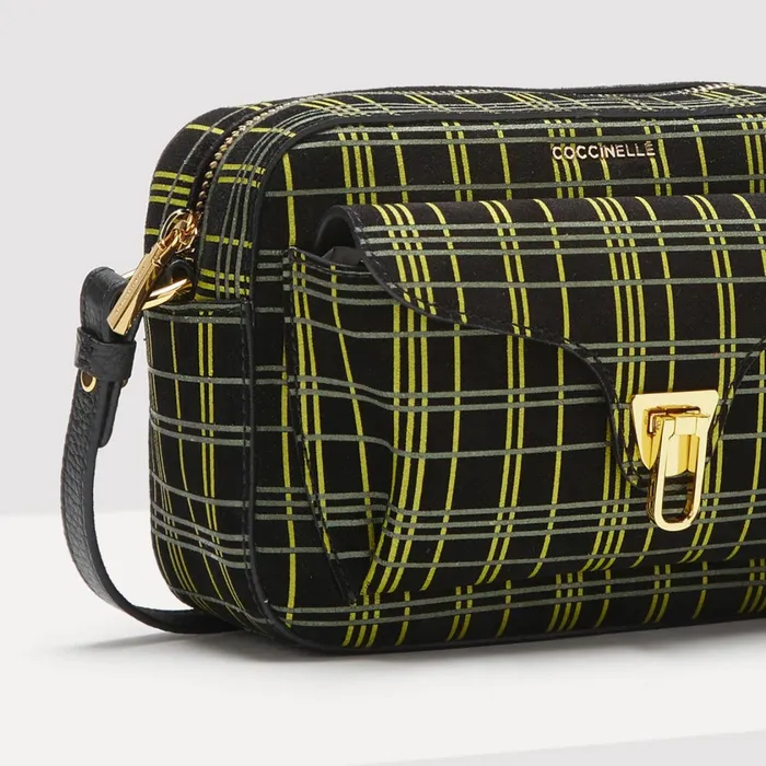 Coccinelle Crossbody Bags Beat Suede Tartan Print Small Multi Noirnoir 8211 Women