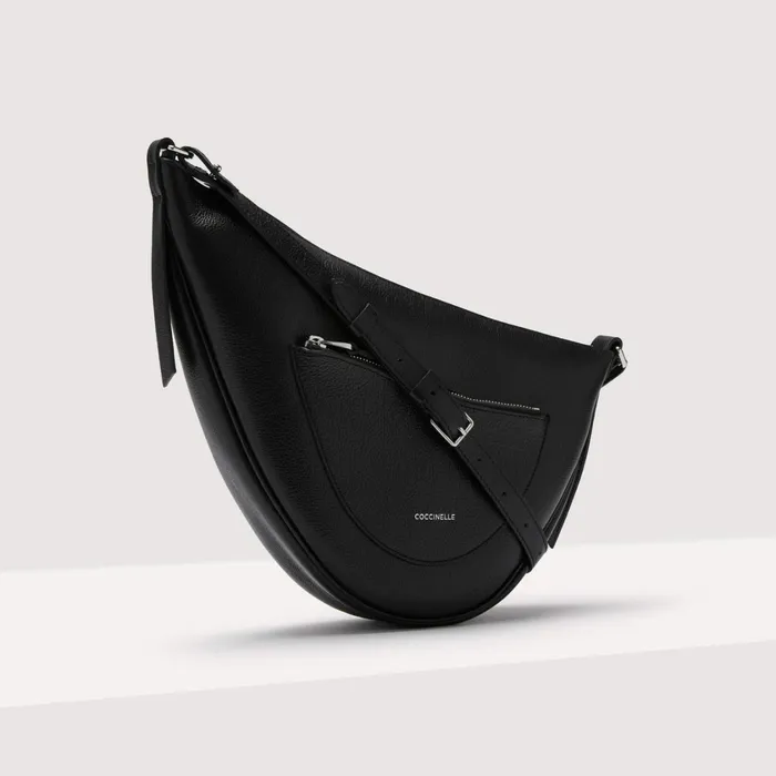 Coccinelle Crossbody Bags Snuggie Shiny Goat Small Noir 8211 Women