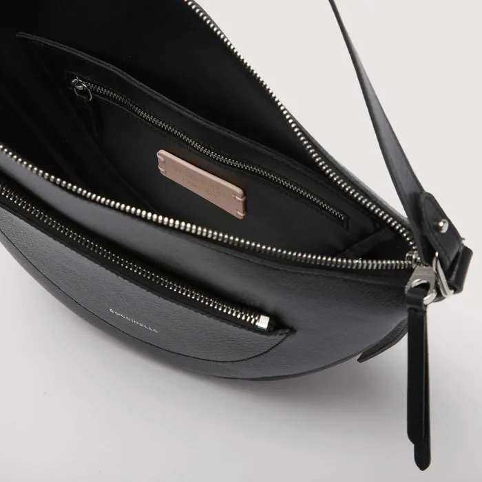 Coccinelle Crossbody Bags Snuggie Shiny Goat Small Noir 8211 Women
