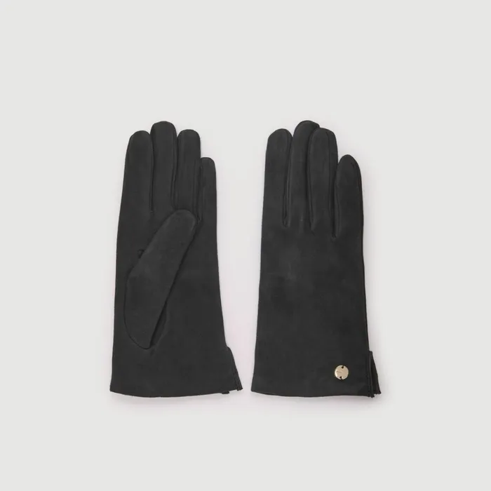 Coccinelle Hats And Gloves Audrey Suede Glove Kale Green 8211 Women