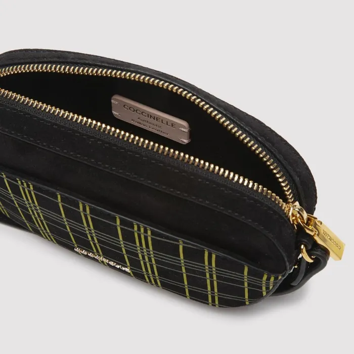 Coccinelle Mini Bags Enchanteuse Suede Tartan Print Multi Noirnoir 8211 Women