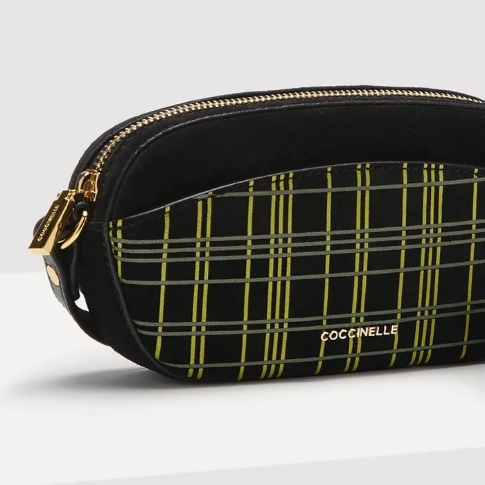 Coccinelle Mini Bags Enchanteuse Suede Tartan Print Multi Noirnoir 8211 Women