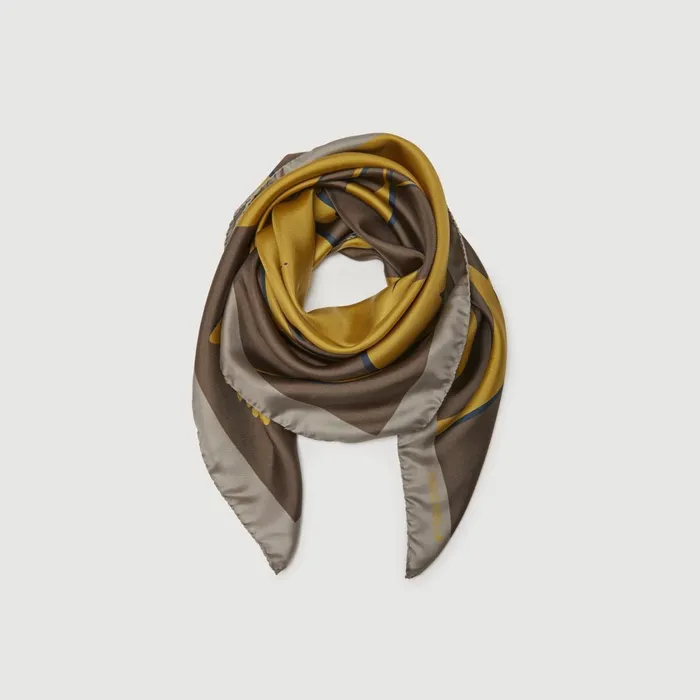 Coccinelle Scarves And Foulards Maxi Flower Multicoffee 8211 Women