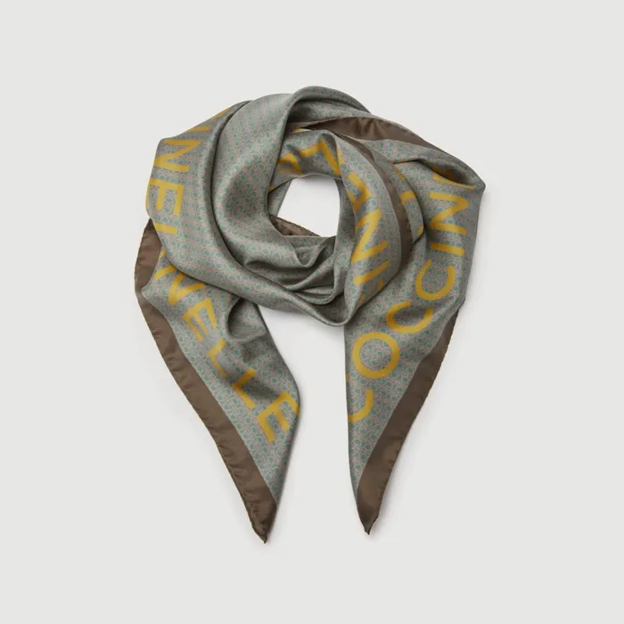 Coccinelle Scarves And Foulards Monogram Logo Multkale Green 8211 Women