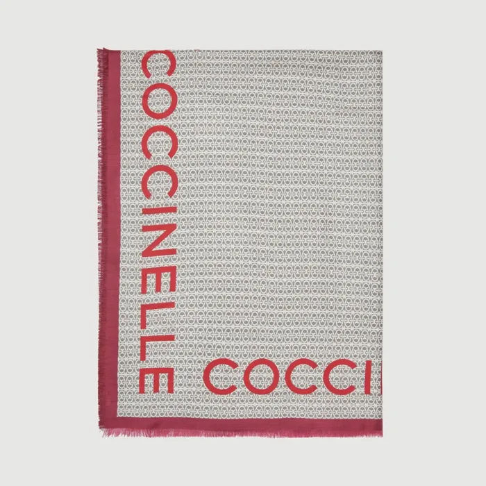 Coccinelle Scarves And Foulards Monogram Logo Multwarm Taupe 8211 Women