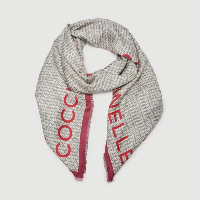 Coccinelle Scarves And Foulards Monogram Logo Multwarm Taupe 8211 Women
