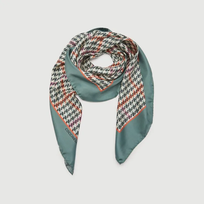 Coccinelle Scarves And Foulards Pied De Poule Multkale Green 8211 Women