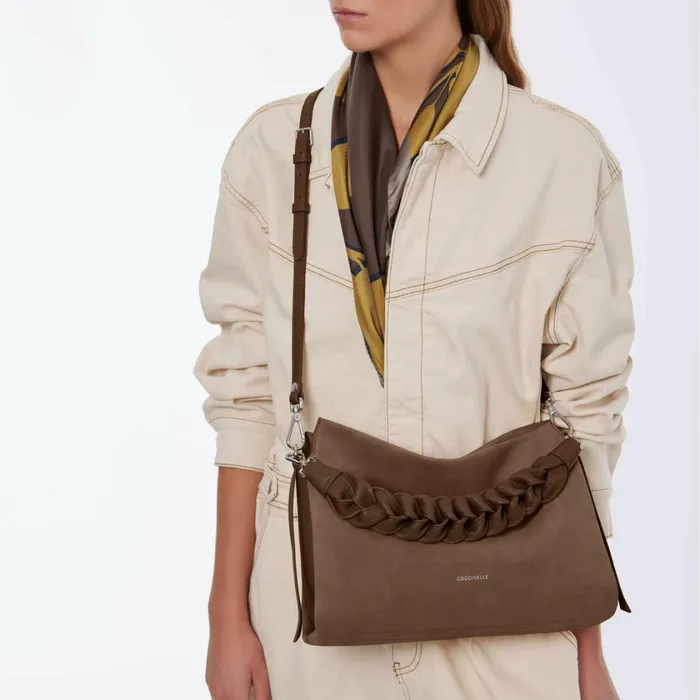 Coccinelle Shoulder Bags Boheme Suede Bimaterial Medium 8211 Women