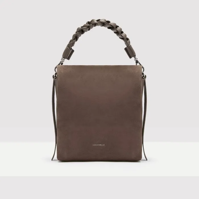 Coccinelle Shoulder Bags Boheme Suede Bimaterial Medium Coffeecoffee 8211 Women