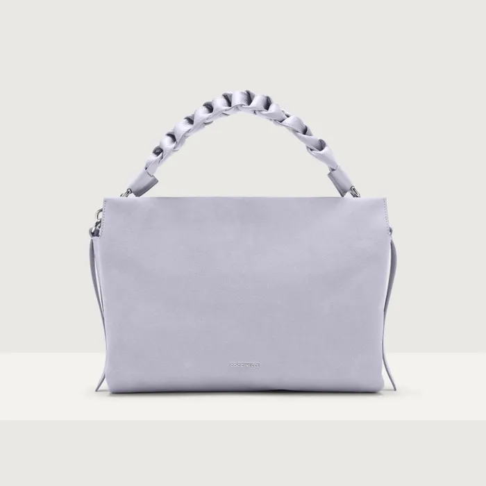 Coccinelle Shoulder Bags Boheme Suede Bimaterial Medium Mist Blue 8211 Women