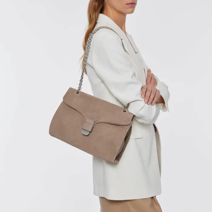 Coccinelle Shoulder Bags Neofirenze Suede Large Warm Taupe 8211 Women