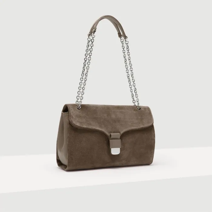 Coccinelle Shoulder Bags Neofirenze Suede Large Warm Taupe 8211 Women