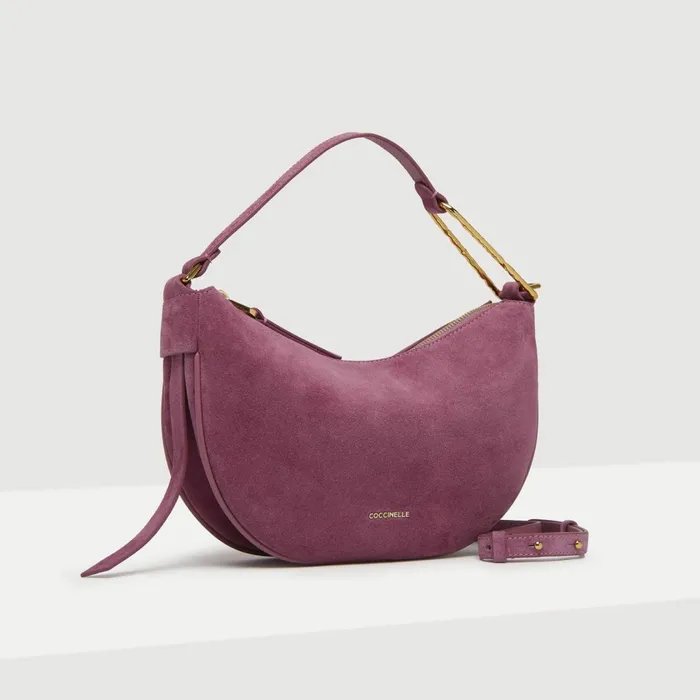 Coccinelle Shoulder Bags Priscilla Suede Droplet Small Pulp Pink 8211 Women