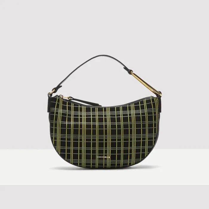 Coccinelle Shoulder Bags Priscilla Suede Tartan Print Small Multi Noirnoir 8211 Women