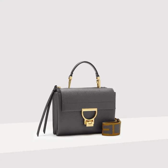 Coccinelle Top Handle Bag Arlettis Signature Small Ardesia 8211 Women