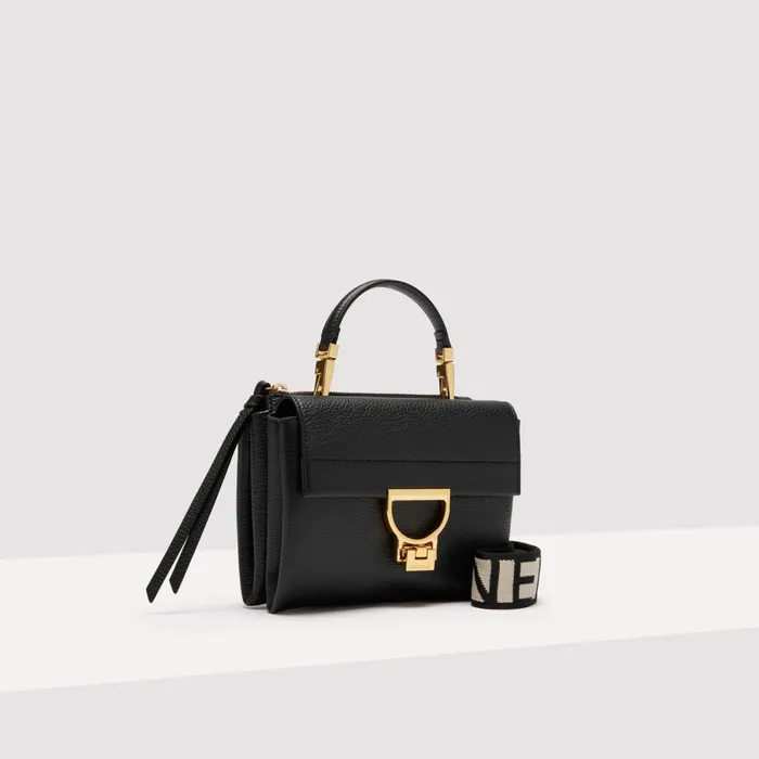 Coccinelle Top Handle Bag Arlettis Signature Small Noir 8211 Women