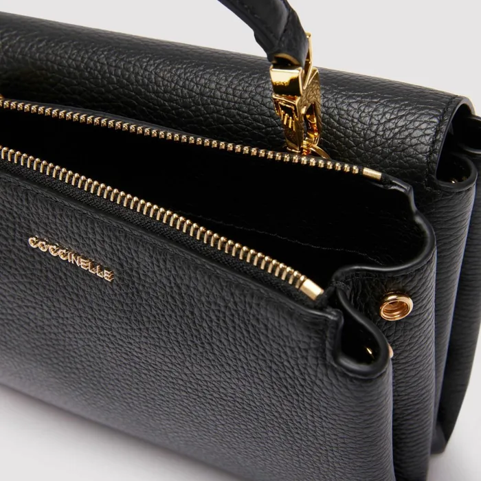 Coccinelle Top Handle Bag Arlettis Signature Small Noir 8211 Women